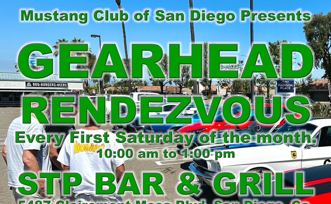 Evening Gearhead Rendezvous Car Meet partial flyer 2026